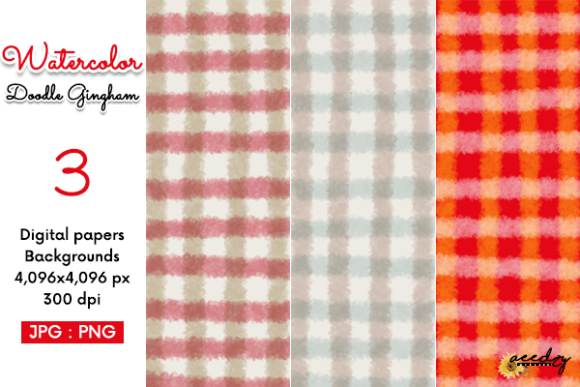 Download Watercolor Doodle Gingham Backgrounds - Gingham backgrounds Collection