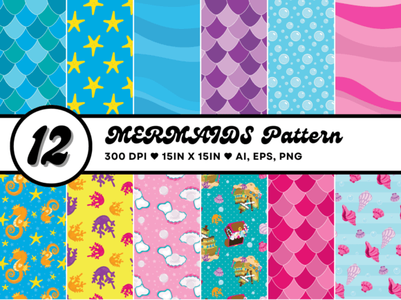 Download MERMAIDS Pattern Collection - Mermaids pattern Collection