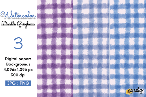 Download Watercolor Doodle Gingham Backgrounds - Gingham backgrounds Collection