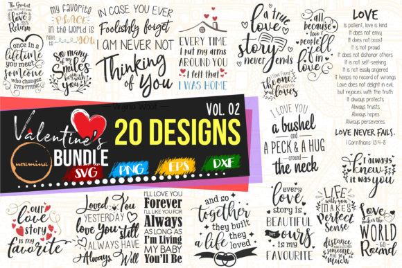 Download Valentine Bundle Vol 02 - Love Quote Art - Premium Resources