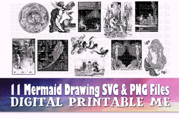 Download Mermaid Svg Detailed Illustration Png - Premium Resources