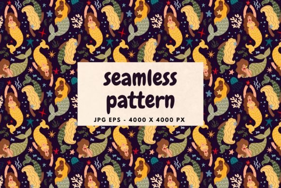 Download Fairy Mermaids Pattern - Mermaids pattern Collection