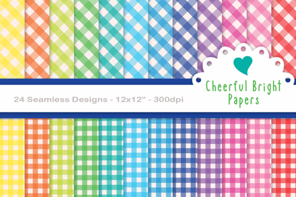 Download Seamless Bright Gingham Papers - Bright Collection