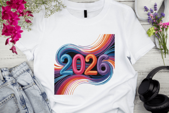 Download New Year 2026 Abstract Wavy Bright Lines - Bright Collection