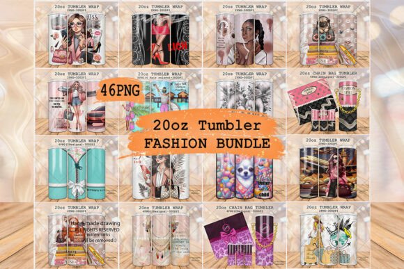 Download BUNDLE Luxury 20 Oz Tumblers Templates - Tumblers Collection