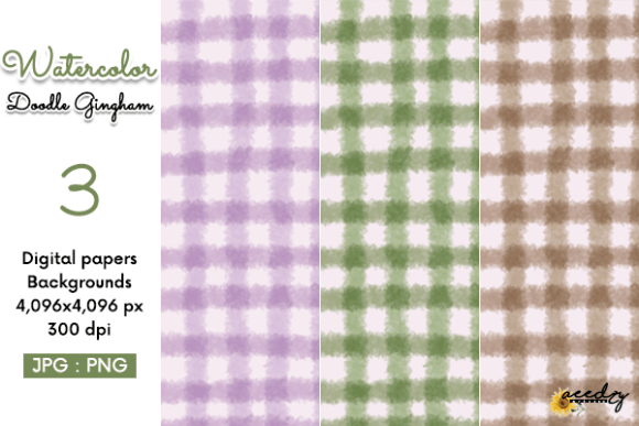 Download Watercolor Doodle Gingham Backgrounds - Gingham backgrounds Collection